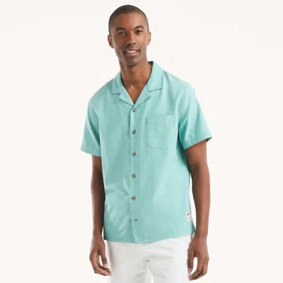 Nautica Short-sleeve Camp Shirt In Blue