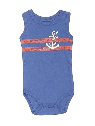Pre-owned Nautica Babies' Short Sleeve Onesie In Blue