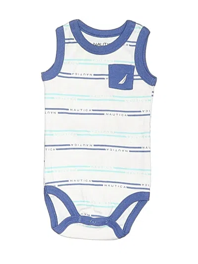 Pre-owned Nautica Babies' Short Sleeve Onesie In Blue