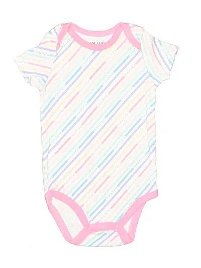 Pre-owned Nautica Babies' Short Sleeve Onesie In White
