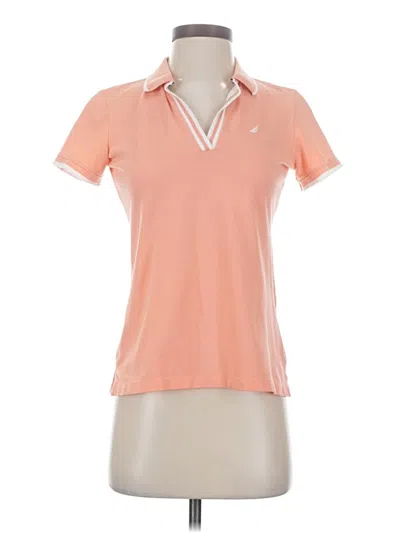 Pre-owned Nautica Short Sleeve Polo Shirt In Orange
