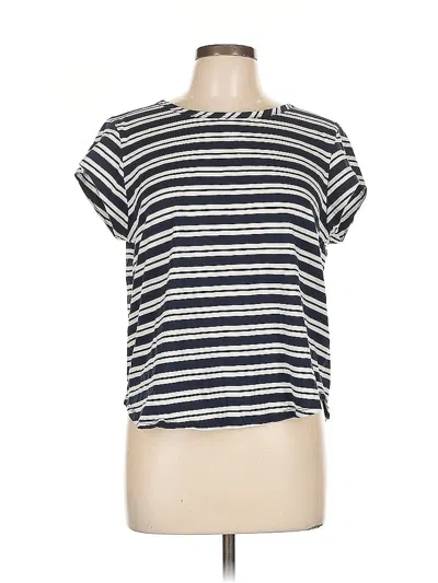 Pre-owned Nautica Short Sleeve Top Black Boatneck Tops