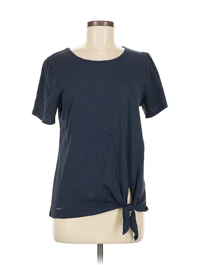 Pre-owned Nautica Short Sleeve Top Blue Crew Neck Tops