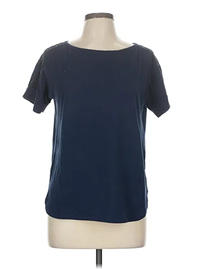 Pre-owned Nautica Short Sleeve Top Blue Crew Neck Tops