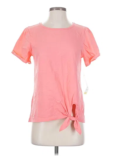 Pre-owned Nautica Short Sleeve Top Pink Crew Neck Tops