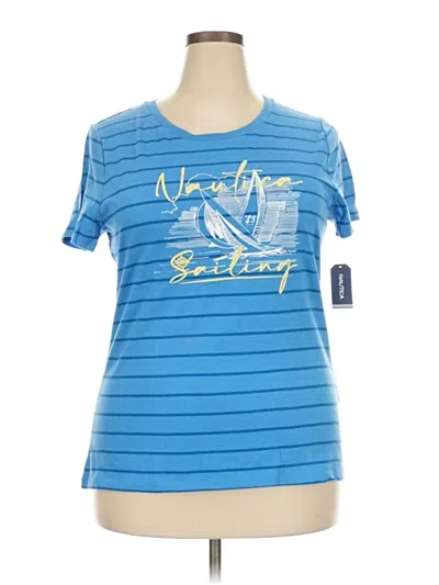 Pre-owned Nautica Short Sleeve T-shirt In Blue