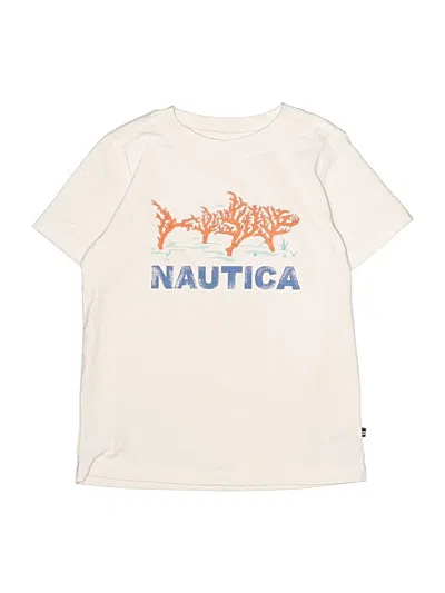 Pre-owned Nautica Kids' Short Sleeve T-shirt In Ivory