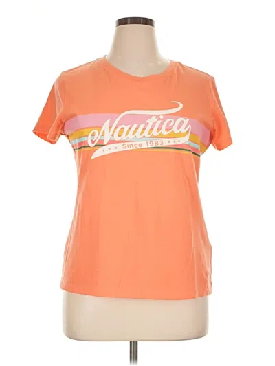 Pre-owned Nautica Short Sleeve T-shirt In Orange
