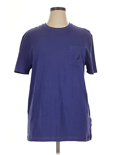 Pre-owned Nautica Short Sleeve T-shirt In Purple
