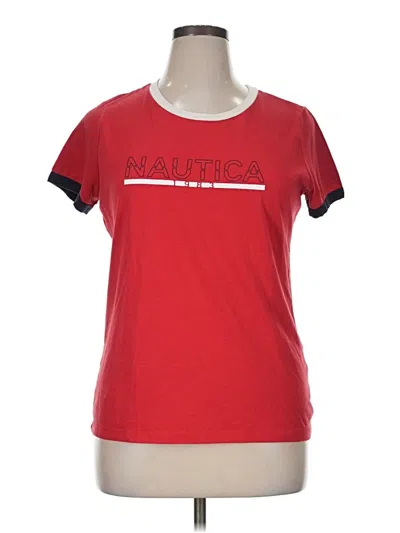 Pre-owned Nautica Short Sleeve T-shirt In Red