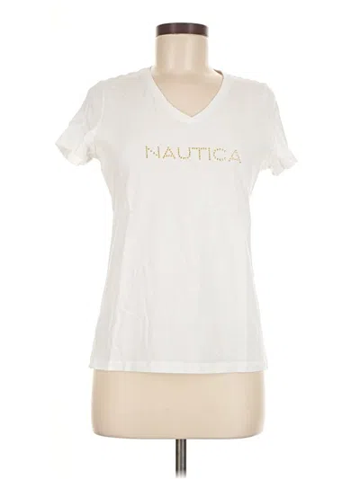 Pre-owned Nautica Short Sleeve T-shirt In White