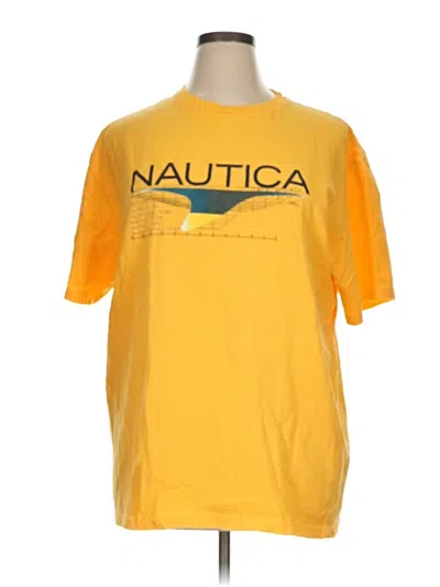 Pre-owned Nautica Short Sleeve T-shirt In Yellow
