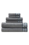 Nautica Signature Cotton Terry 6pc Towel Set In Grey