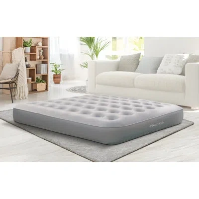 Nautica Sleep Express Inflatable Air Mattress Portable Electric Pump And Puncture Resistant Vinyl In Gray