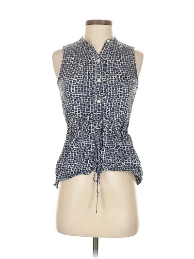 Pre-owned Nautica Sleeveless Button Down Shirt In Blue