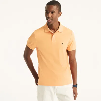 Nautica Slim Fit Interlock Deck Polo In Orange