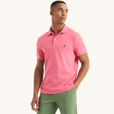 Nautica Slim Fit Interlock Deck Polo In Pink
