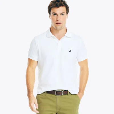 Nautica Slim Fit Interlock Deck Polo In White