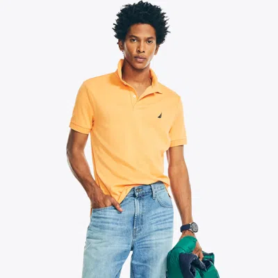Nautica Slim Fit Interlock Deck Polo In Yellow