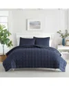 Nautica Solid Brushed Micro Jersey Reversible Quilt Set