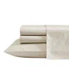 Nautica Solid Cotton Percale 3-piece Sheet Set, Twin In Neutral