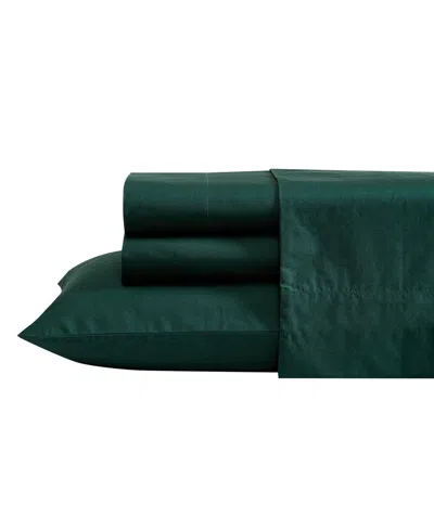 Nautica Solid Cotton Percale 3-piece Sheet Set, Twin Xl In Green