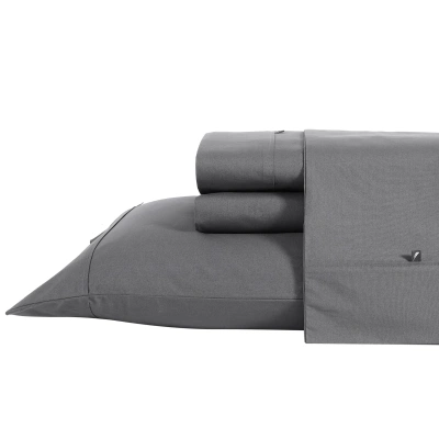 Nautica Solid Grey Sheet Set In Gray