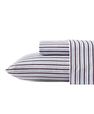 Nautica Closeout!  Solid Microfiber 3 Piece Sheet Set, Full In Aevery Stripe