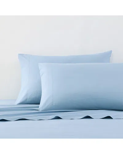 Nautica Solid Percale Sheet Set In Blue