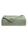 Nautica Solid Ultra Soft Plush Fleece Blanket, King In Fern Green