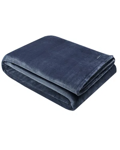 NAUTICA NAUTICA SOLID ULTRA SOFT PLUSH NAVY THROW