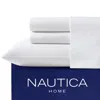 Nautica Solid White Full Fitted Sheet
