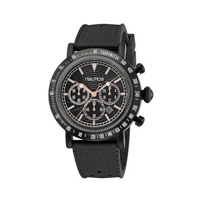 Nautica Spettacolare Chronograph Quartz Black Silicone Mens Watch