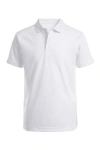 Nautica Kids' Short Sleeve Performance Polo In 100 White