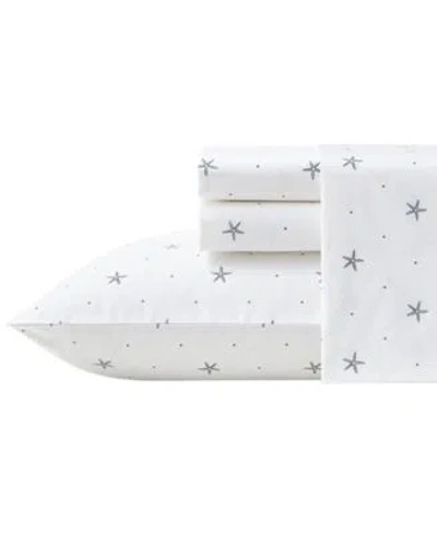Nautica Star Spangled Coastal Cotton Percale Sheet Set Collection In White
