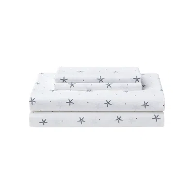 Nautica Star Spangled Coastal Queen Sheet Set In White