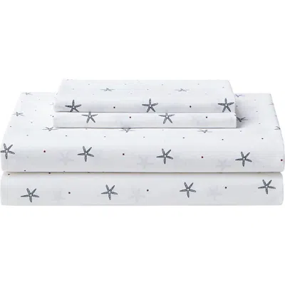 Nautica Star Spangled Coastal Twin Sheet Set In White