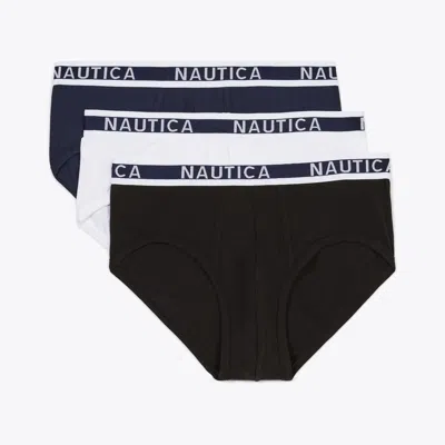 Nautica Stretch Cotton Briefs, 3-pack In Multi