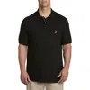 Nautica Mens Classic Fit Deck Polo In Black