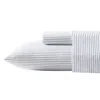 Nautica Striped Grey Microfiber Queen Sheet Set