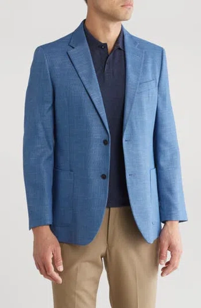 Nautica Structured Weave Sport Coat In Mid Blue