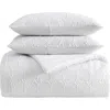 Nautica Sunflower Embossed Microfiber Comforter, Sheets & Throw Set In White