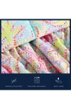 Nautica Sutton Palm Trees Comforter & Sham Set In Rose/aqua