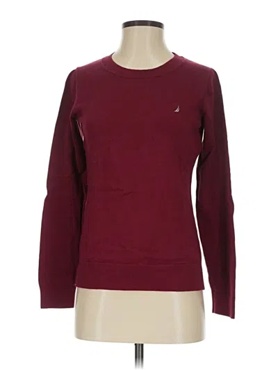Pre-owned Nautica Sweatshirt In Burgundy