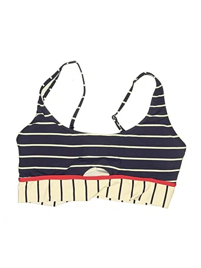 Pre-owned Nautica Swimsuit Top Blue Stripes Pattern Swimwear
