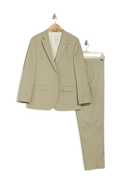 Nautica Tan Solid Notch Lapel Suit