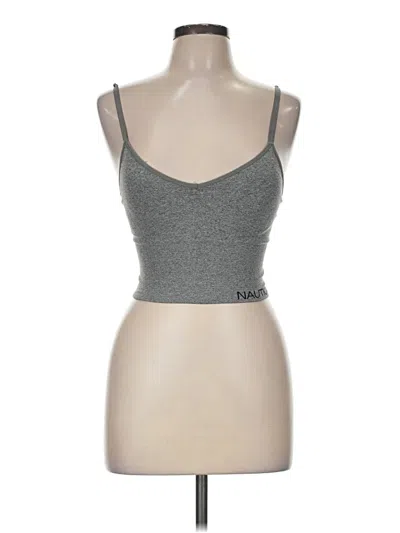 Pre-owned Nautica Tank Top Gray Strapless Neckline Tops