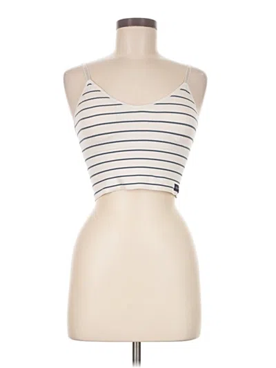 Pre-owned Nautica Tank Top Ivory Halter Neckline Tops In White