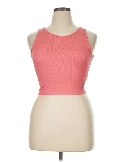 Pre-owned Nautica Tank Top Pink Halter Neckline Tops
