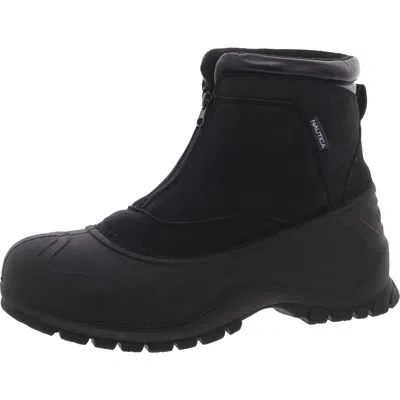 Nautica Tidewater Mens Water Resistant Man Made Winter & Snow Boots In Black